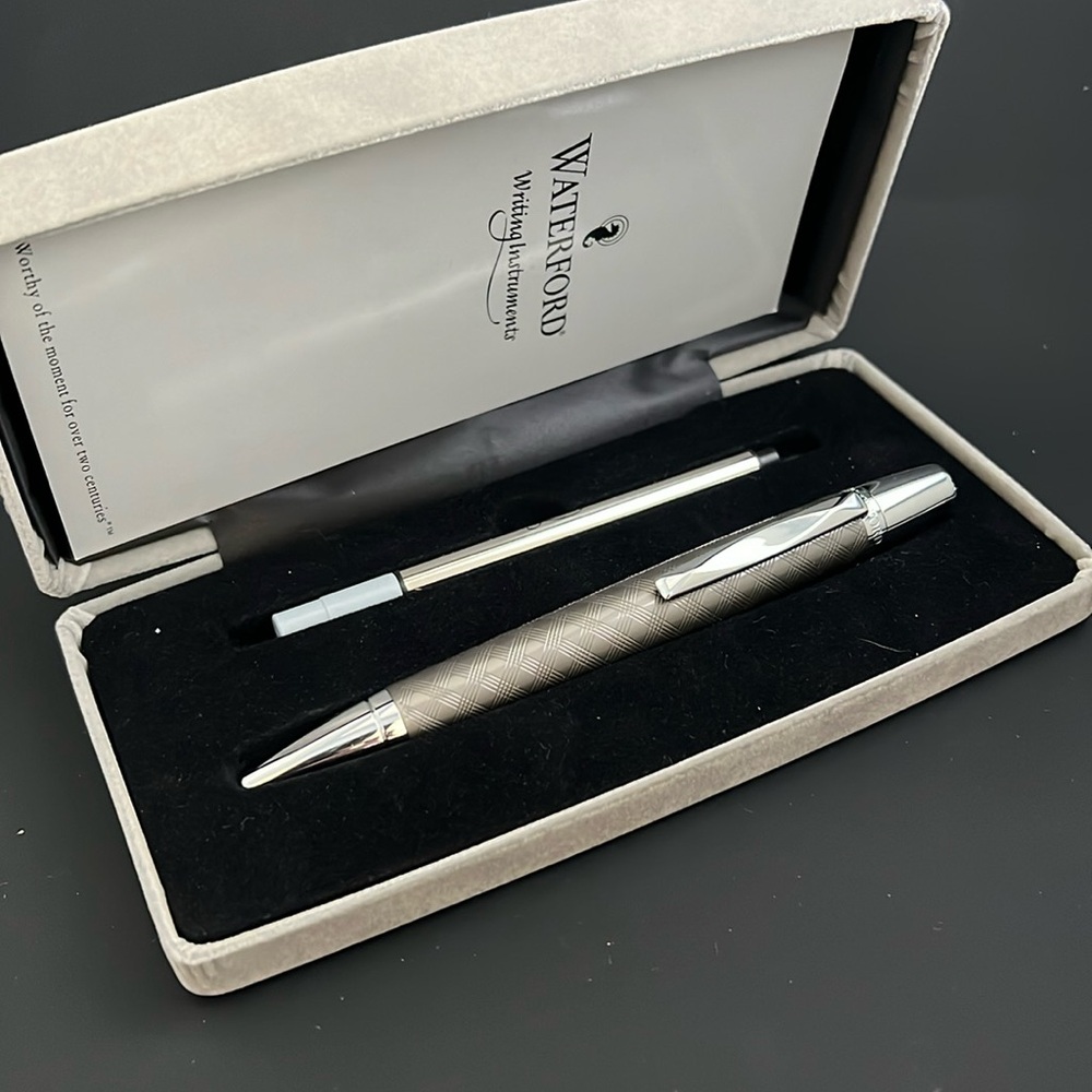 *Mint* Waterford Kilbarry Rhombus Matte Titanium Pen in Gift Box